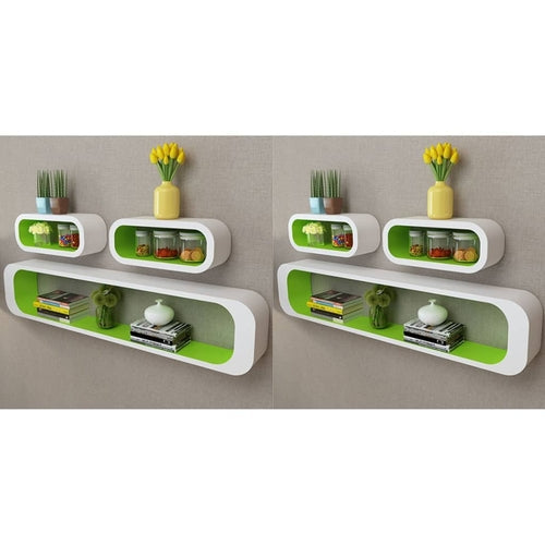 Wall Cube Shelves 6 pcs White