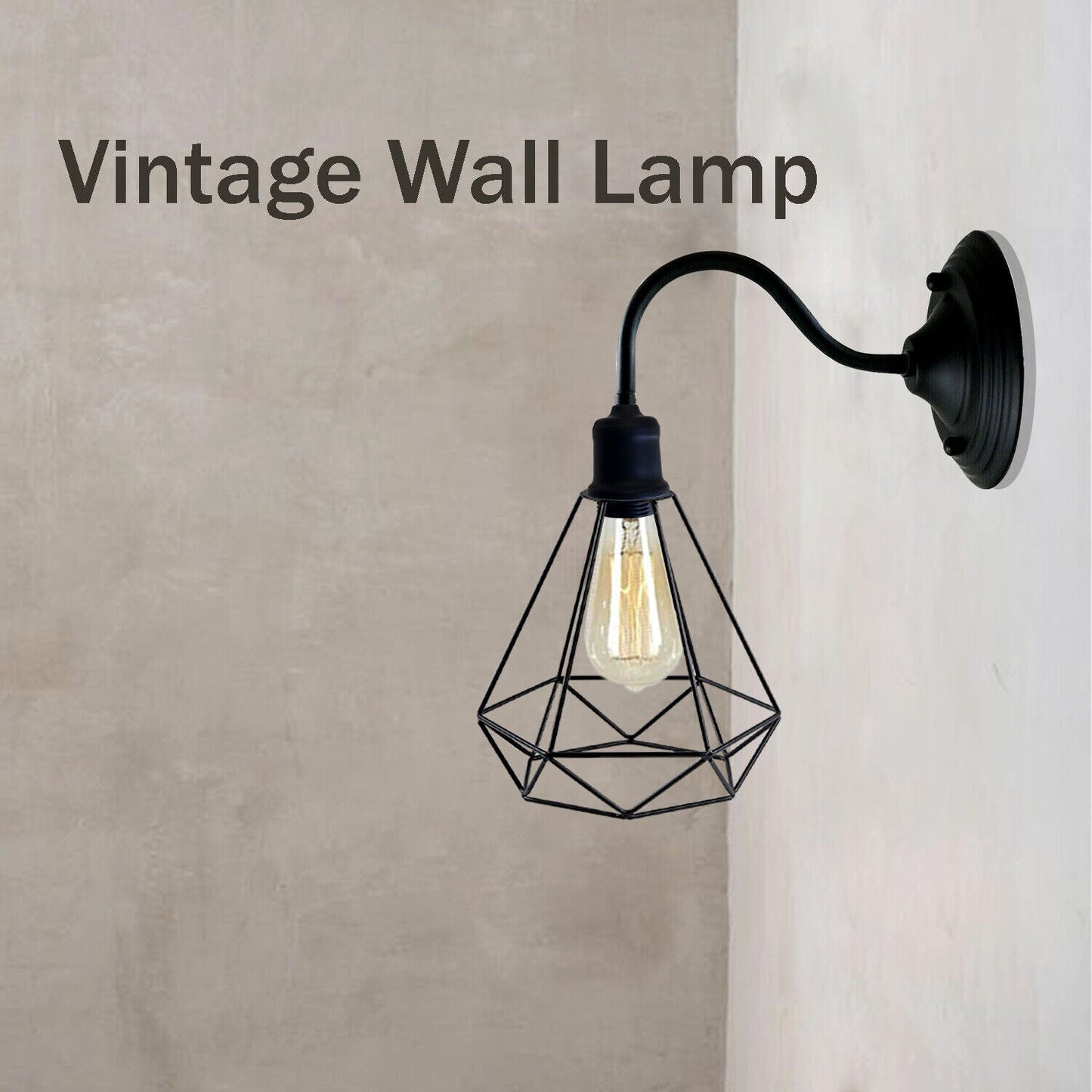 Modern Industrial  Vintage Indoor Black colour Wall Light Lamp Fitting