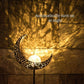 Solar wrought iron moon lawn lamp