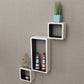 Wall Cube Shelves 6 pcs White and Black