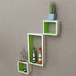 Wall Cube Shelves 6 pcs White and Black