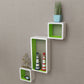 Wall Cube Shelves 6 pcs White and Black