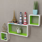 Wall Cube Shelves 6 pcs White and Black