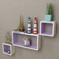 Wall Cube Shelves 6 pcs White and Black