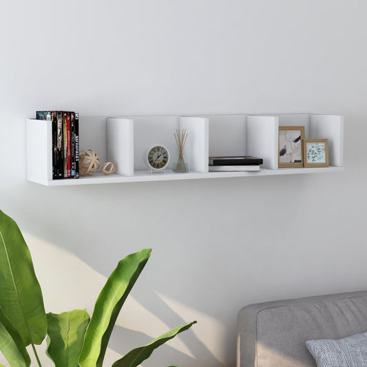 CD Wall Shelf White 39.4"x7.1"x7.1" Chipboard