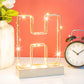 Light Up Letter H Wire Frame Copper Rose Gold Alphabet Light